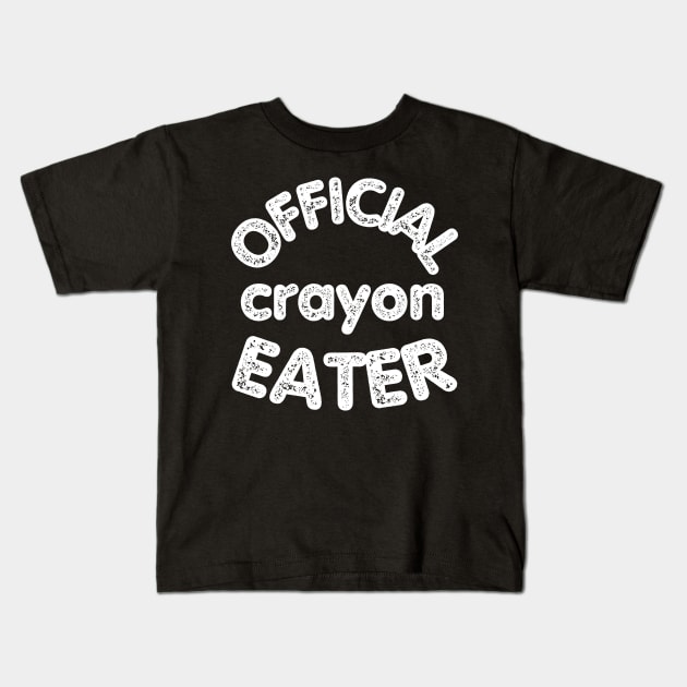 Crayon Eater official crayon eater Kids T-Shirt by BukovskyART